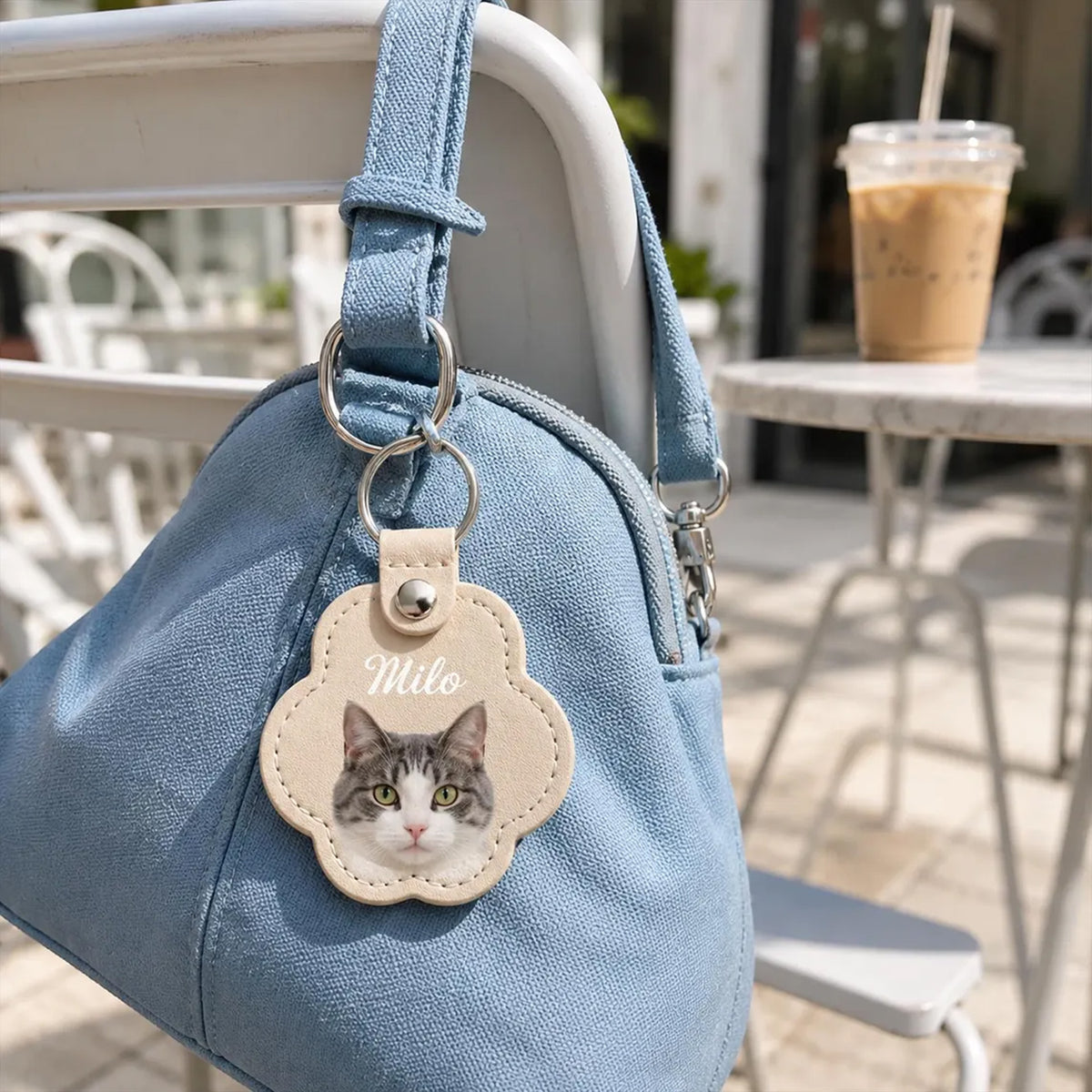 Personalized Pet Fur Keepsake Keychain, Custom Photo Paw Hair Holder Keychain, Dog Cat Memorial Gift 686761 WFD