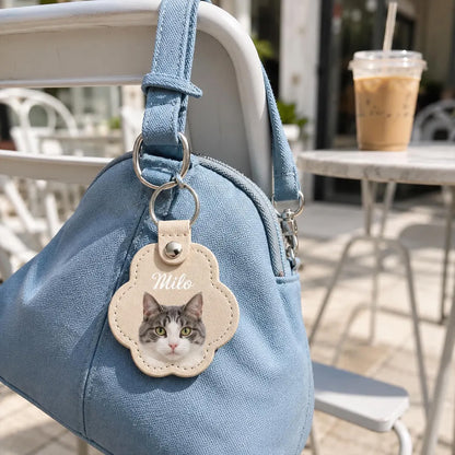 Personalized Pet Fur Keepsake Keychain, Custom Photo Paw Hair Holder Keychain, Dog Cat Memorial Gift 686761 WFD