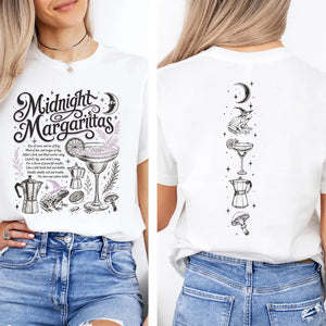 Vintage Midnight Margaritas Front & Back Shirt, Retro Practical Magic Tee, Spooky Halloween Movie Gift 685655