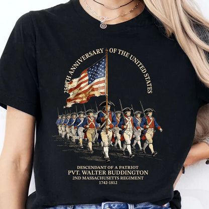 Custom Name 250 Years Anniversary Dark Shirt | Personalized Descendant of a Patriot Sweatshirt | Patriotic Tee 684407
