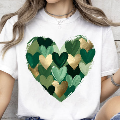 Green Heart St. Patrick’s Day Shirt | Lucky Irish Heart Sweatshirt | St. Paddy’s Day T-Shirt 684188