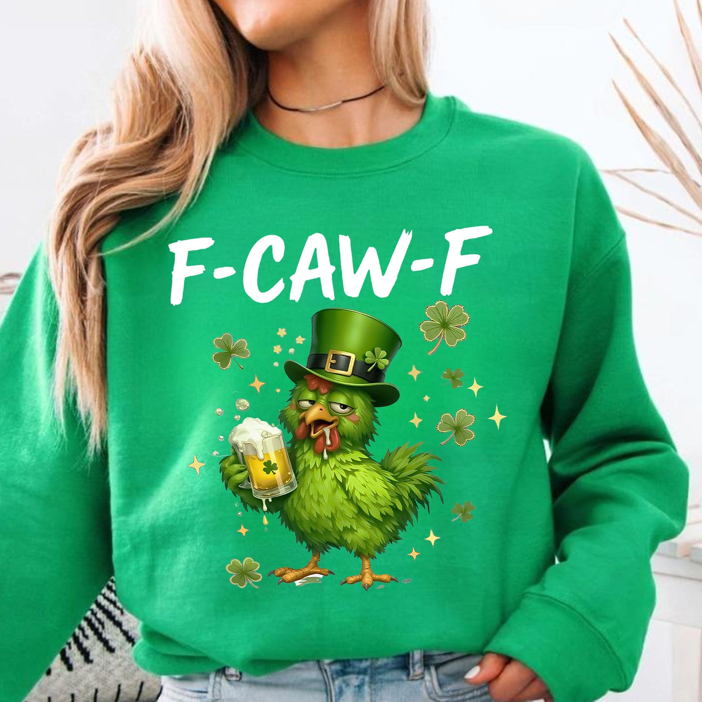 F-CAW-F St. Patrick’s Day Bright Shirt | Funny Irish Beer Drinking Party Shamrock T-Shirt 684384