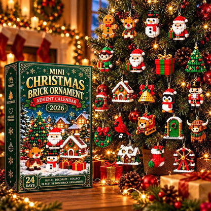 24-Day Christmas Brick Advent Calendar 2026, Mini Buildable Christmas Ornaments, Kids Holiday Countdown Gift 686801 WFD