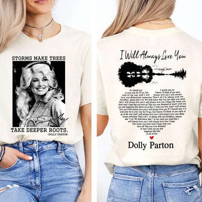 Dolly Parton Memorial Front & Back Shirt, I Will Always Love You Country Music Tribute Tee 686044