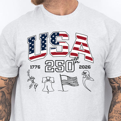 4th of July Sweatshirt | USA 250 Years Bright Shirt | Independence Day T-Shirt | 250th Anniversary Tee 684458