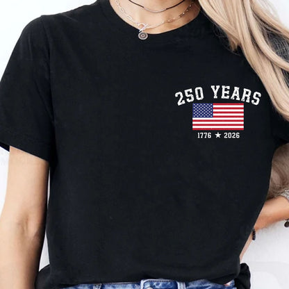 250 Years USA Pocket Shirt, America Flag Patriotic Tee, 1776–2026 Fourth of July Independence Day Shirt 685471