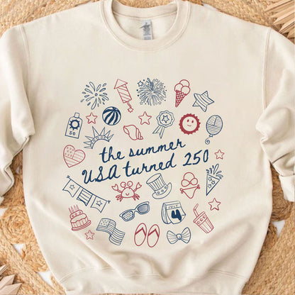 Retro USA 250 Years Shirt, The Summer USA Turned 250 Tee, Patriotic 4th of July Shirt 684976