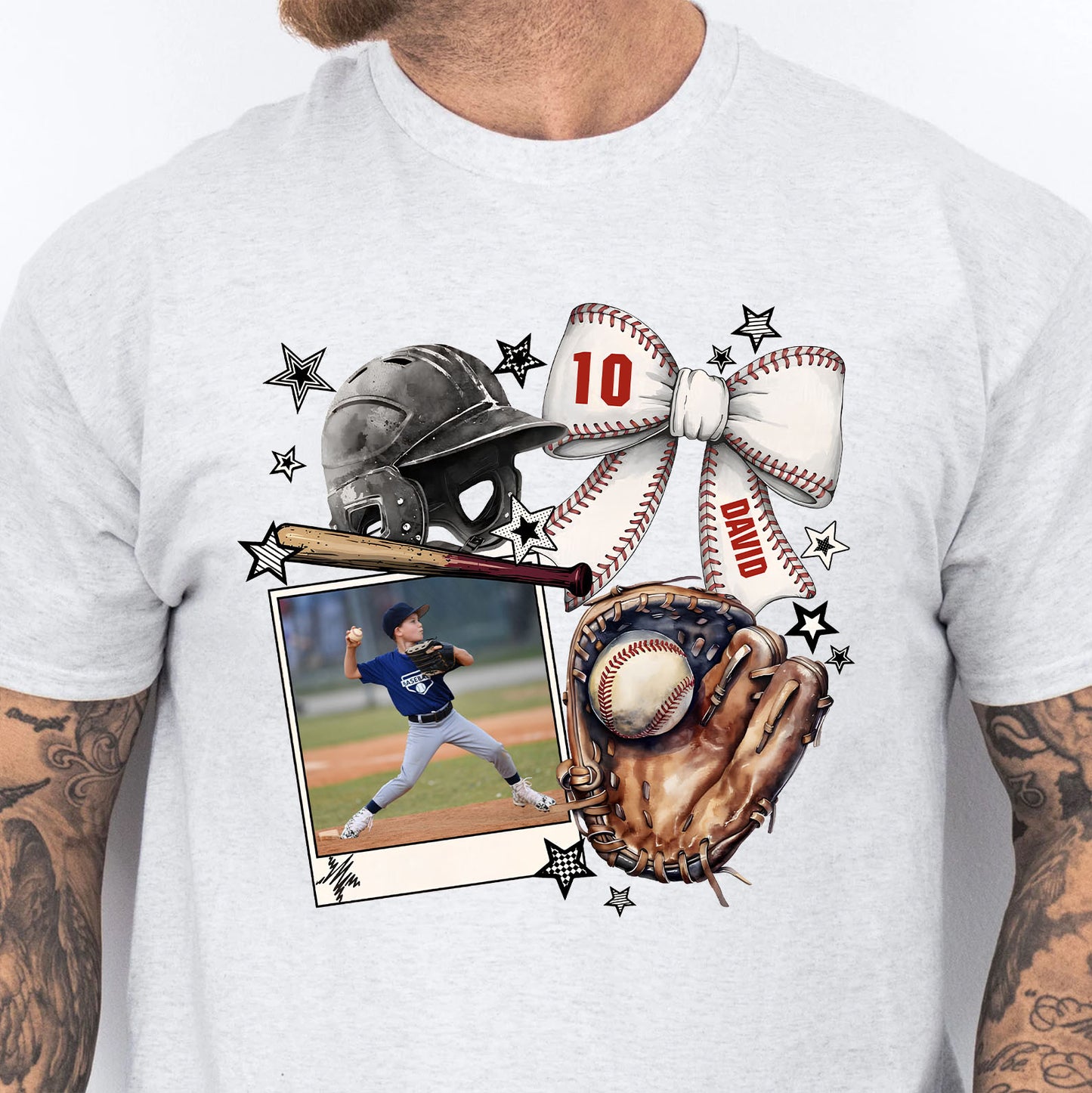 Custom Photo Baseball Mom Shirt | Personalized Baseball Player Tee | Custom Name Baseball Mom Gift 684508