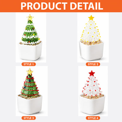 Personalized Family Ceramic Pot Christmas Tree, Custom Family Names Stocking Christmas Decor 685983