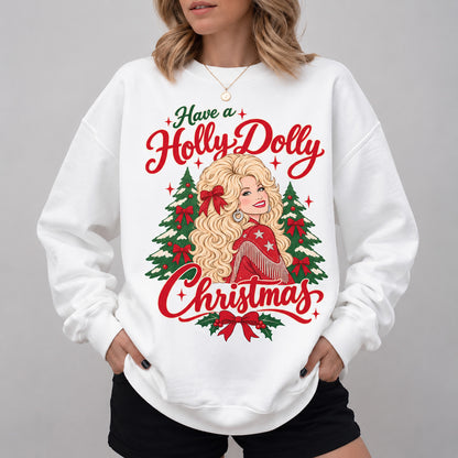 Have A Holly Dolly Christmas Shirt, Dolly Parton Memorial Tee, Country Music Christmas Shirt 686088 WFD