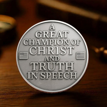 Charlie Kirk Commemorative Coin, 1993-2025 Memorial Tribute Coin, Patriotic Christian Keepsake 686057