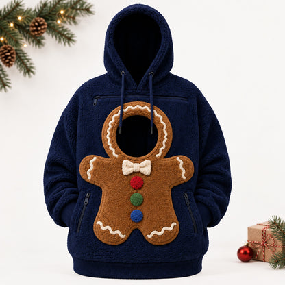 Christmas Pet Carrier Hoodie, Dog Cat Pouch Hoodie, Snowman Gingerbread Pet Lover Gift for Dog Mom Dad 686271 WFD