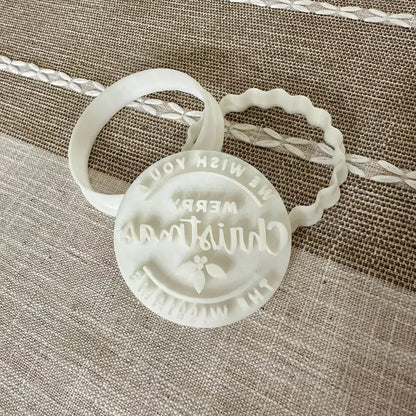 Personalized Christmas Cookie Cutter & Stamp, Custom Family Name Holiday Baking Stamp, Christmas Gift 686768 WFD