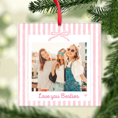 Personalized Best Friend Acrylic Ornament, Custom Photo Bestie Ornament, Friendship Christmas Gift 686017