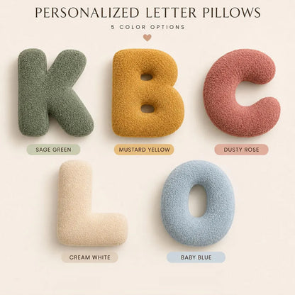 Personalized Letter Pillow, Custom Name Alphabet Cushion, Kids Nursery Room Decor, Birthday Gift 686352 WFD