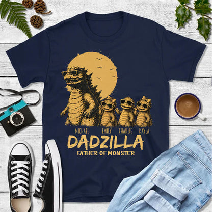 Personalized Dadzilla Dinosaur Shirt, Funny Father Of Monsters Dad Tee, Father’s Day Gift For Daddy Papa 685108