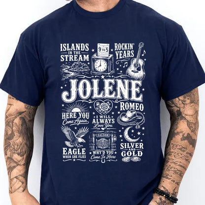 Jolene Country Music Shirt, Vintage Western Cowgirl Graphic Tee, Country Concert Southern Music T-Shirt 686037