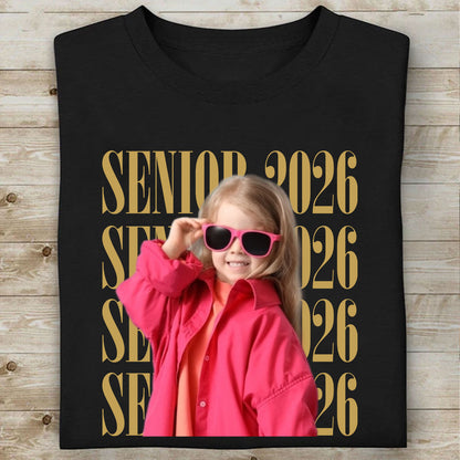 Personalized Vintage Photo Senior 2026 Shirt, Custom Graduate Picture Tee, Class of 2026 Graduation Gift 684836