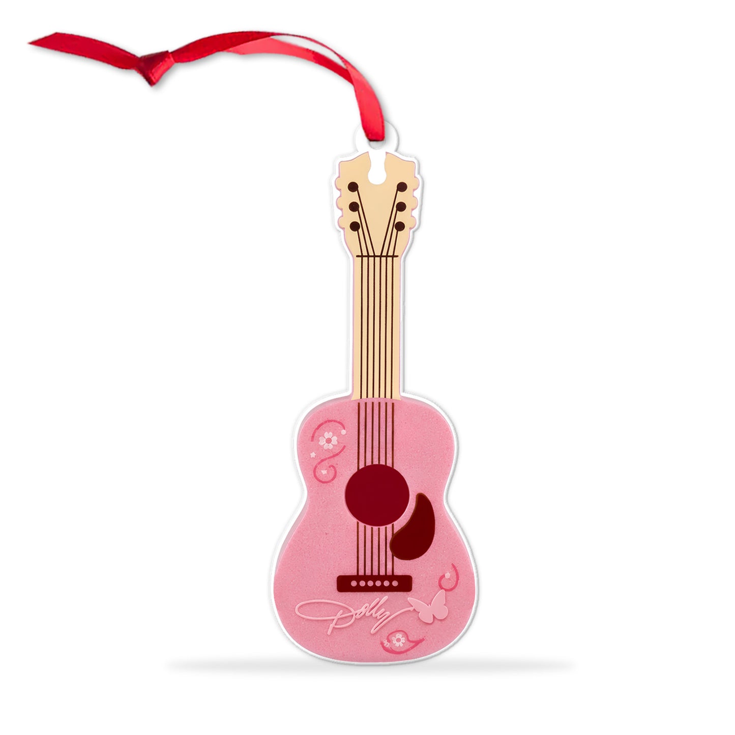 Dolly Parton Pink Guitar Acrylic Ornament, Country Music Christmas Ornament, Dolly Fan Memorial Gift 686182