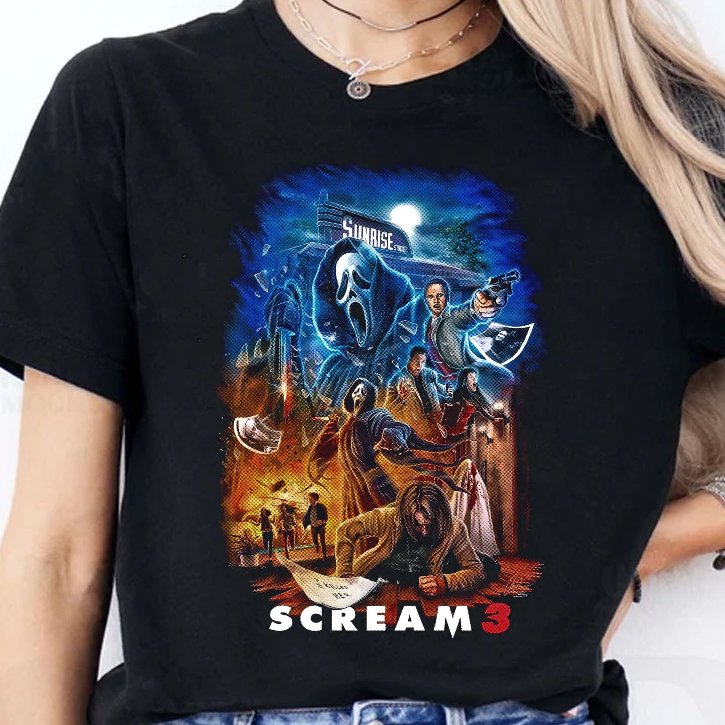 Scream 3 Halloween Shirt, Retro Horror Movie Sweatshirt, Classic Halloween Film Tee, Scary Halloween Shirt 683308-8