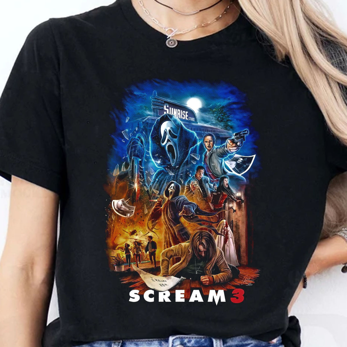 Scream 3 Halloween Shirt, Retro Horror Movie Sweatshirt, Classic Halloween Film Tee, Scary Halloween Shirt 683308-8