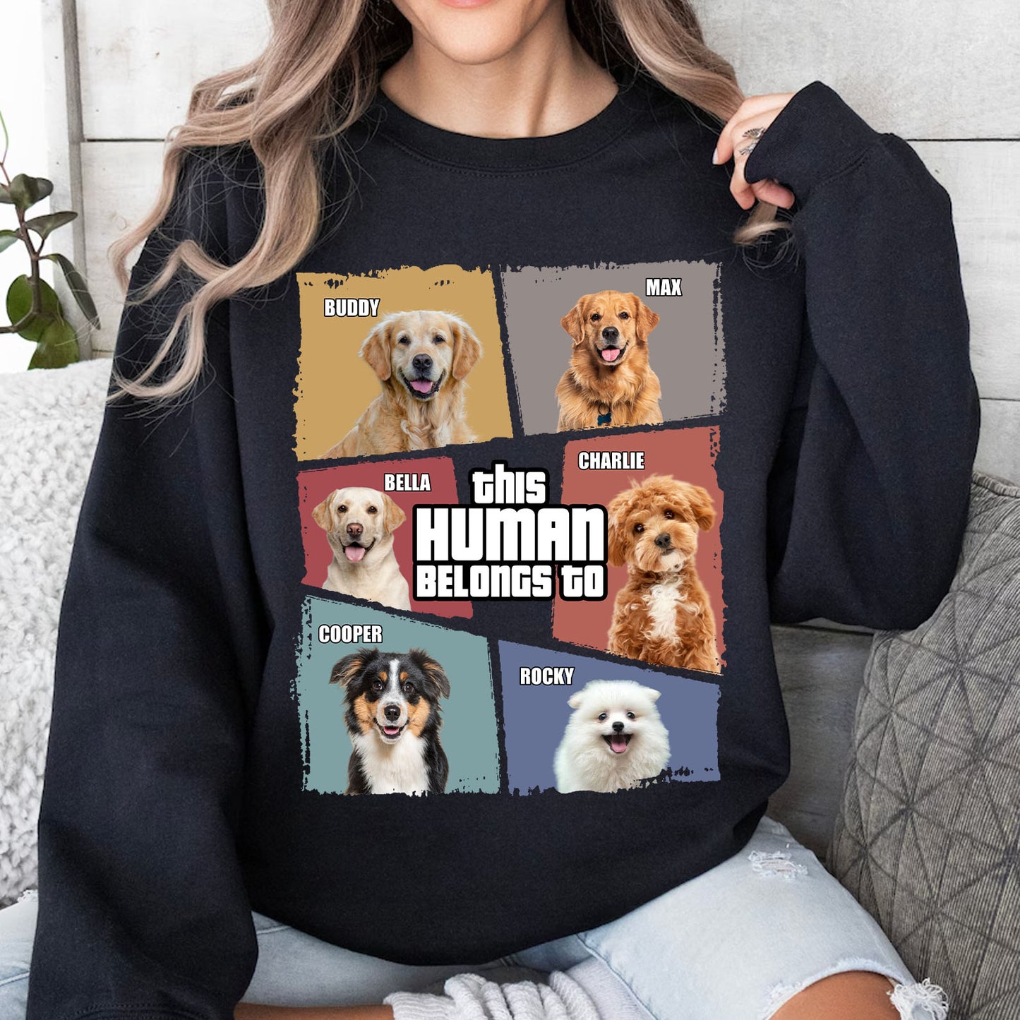 This Human Belongs To Dog Cat Shirt | Personalized Custom Photo Dog Cat Pet Shirt 683456