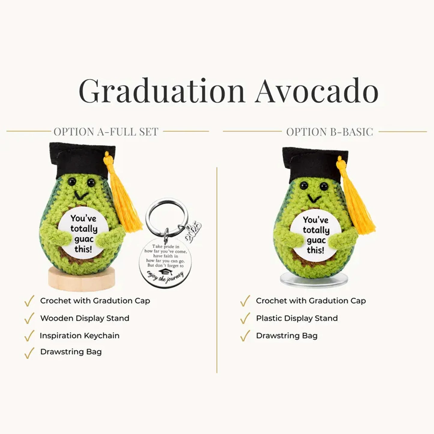 Personalized 2026 Graduation Crochet Gift, Big Dill Pickle Stand, Positive Potato Keepsake 685070