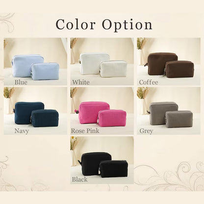 Custom Waffle Cosmetic Bag, Personalized Monogram Makeup Bag, Toiletry Bag Bridesmaid Gift for Her 684811
