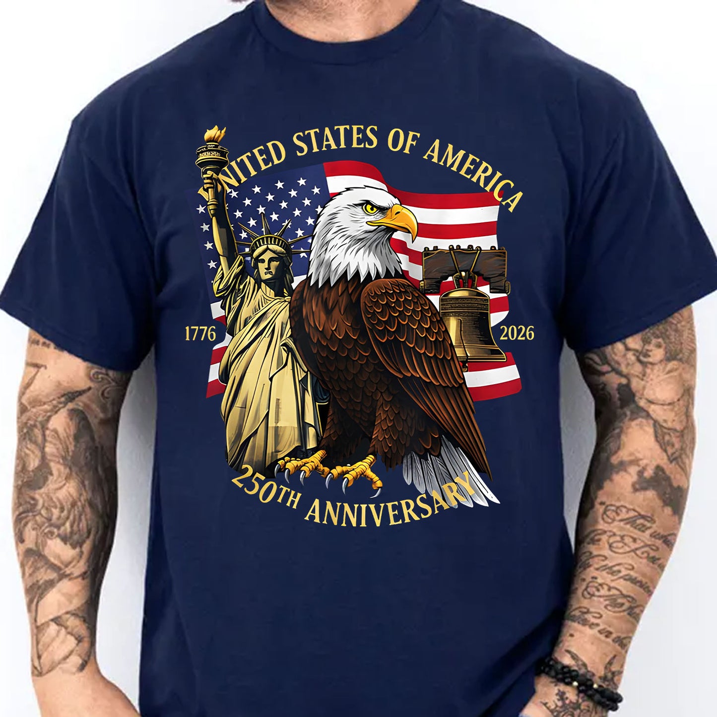 USA 250 Years Anniversary Shirt | Patriotic Eagle US Flag 1776–2026 T-Shirt | 4th of July Tee 684238