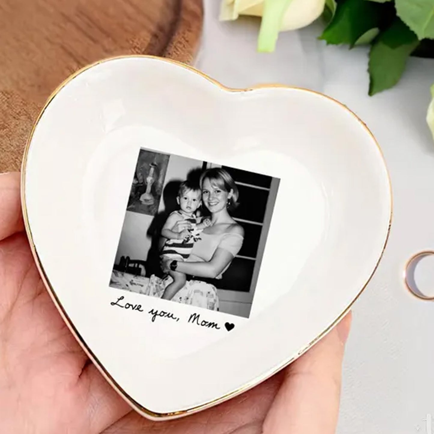 Custom Photo Jewelry Dish for Mum | Ceramic Trinket Tray Gift for Mom | Mother's Day Gift 684311 WFD