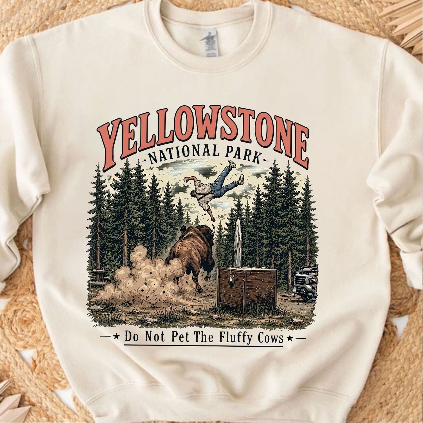 Do Not Pet The Fluffy Cows Bright Shirt, Yellowstone National Park Tee, Funny Bison Nature Lover Gift 685648