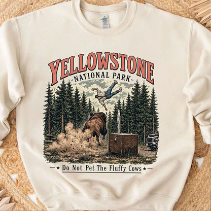Do Not Pet The Fluffy Cows Bright Shirt, Yellowstone National Park Tee, Funny Bison Nature Lover Gift 685648
