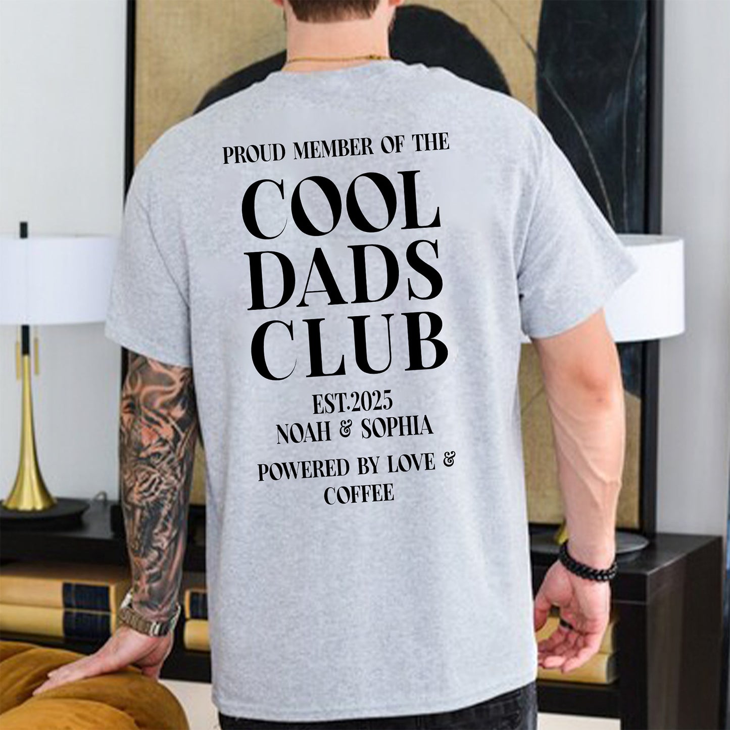 Personalized Cool Dads Club Backside Shirt, Custom Dad Bright Tee, Fathers Day Gift, Papa Daddy T-Shirt 684870