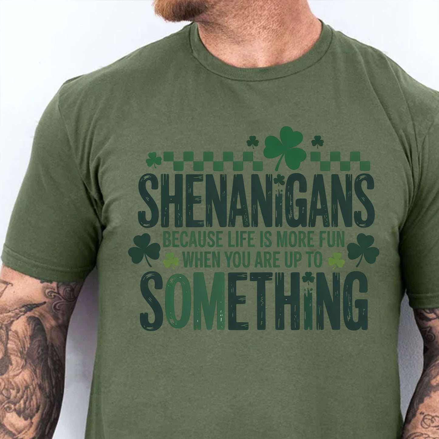 Shenanigans St. Patrick’s Day Sweatshirt | Funny Irish Quote Tee | St. Paddy’s Day Shamrock T-Shirt 684189