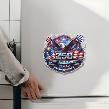 USA 250 Years Anniversary Fridge Magnet | Patriotic Eagle 1776–2026 Magnet | 4th of July Fridge Magnet 684222