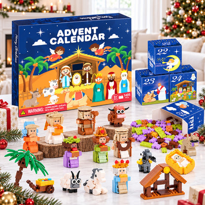 Nativity Advent Calendar 2026, 24 Days Christmas Building Blocks Set, Kids Religious Gift 686749 WFD