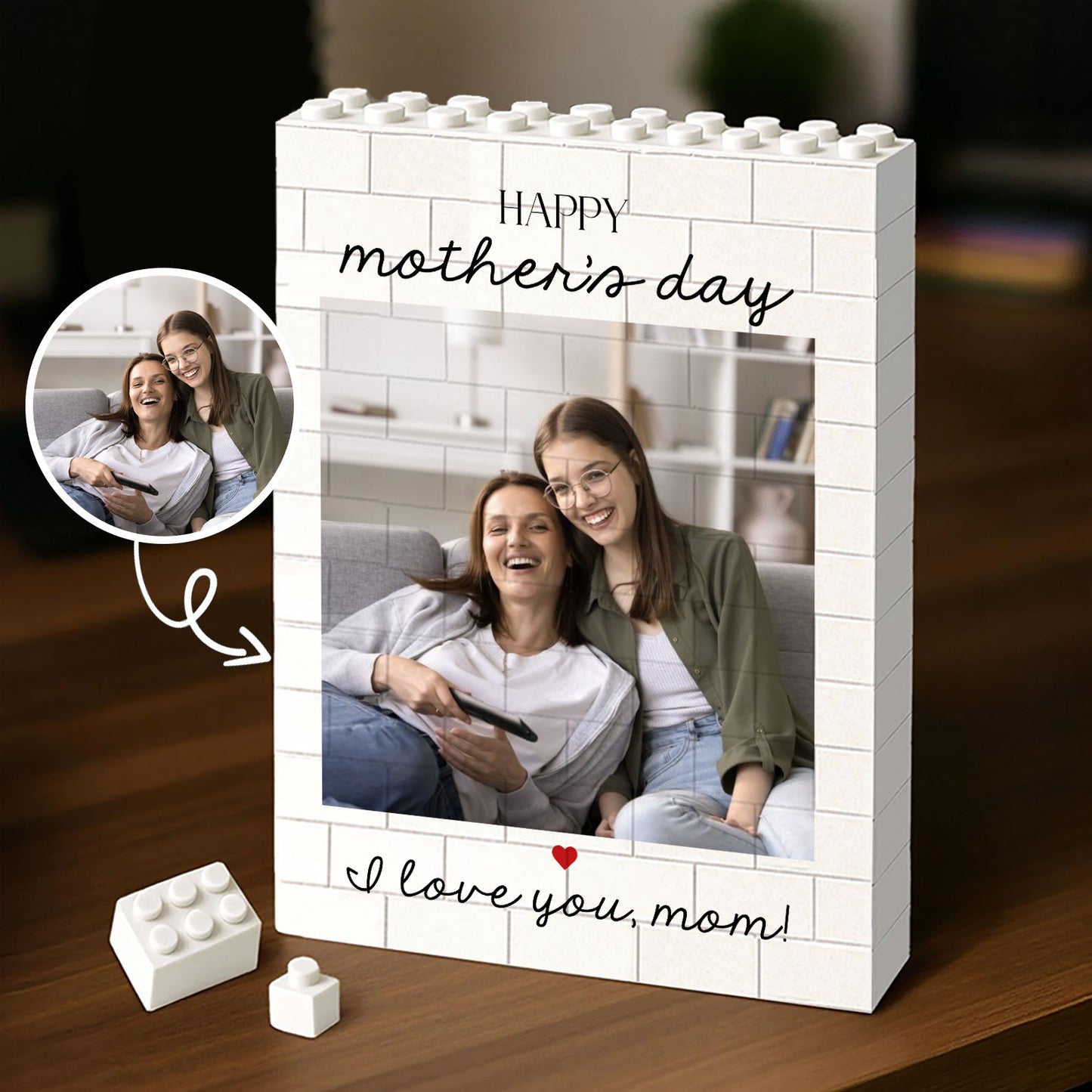 Custom Photo Building Brick Blocks | Personalized Gift for Mom | Mother's Day Gift 684600