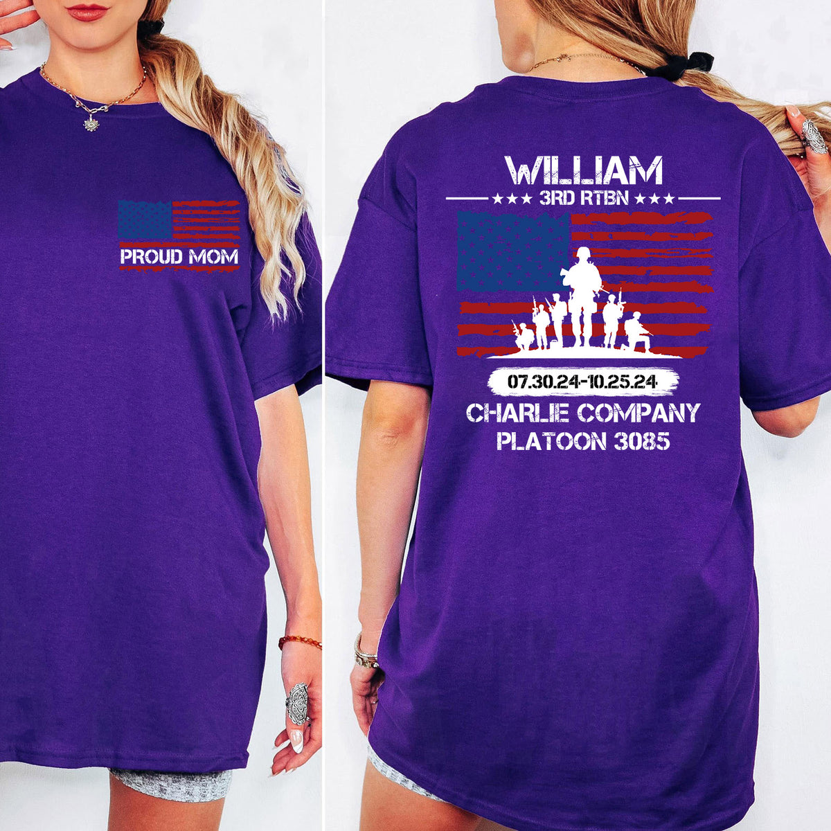 Personalized Military Graduation Shirt, Custom Bootcamp Graduation Tee, Military Mom Pocket & Back Shirt 683344-1