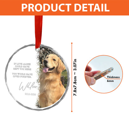 Custom Photo Dog Glass Ornament, Personalized Pet Memorial Ornament, Dog Loss Keepsake, Memorial Gift 685929