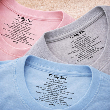 Custom Inside Neck Print Shirt for Dad, Personalized Hidden Message T-Shirt, Father's Day Gift 684671