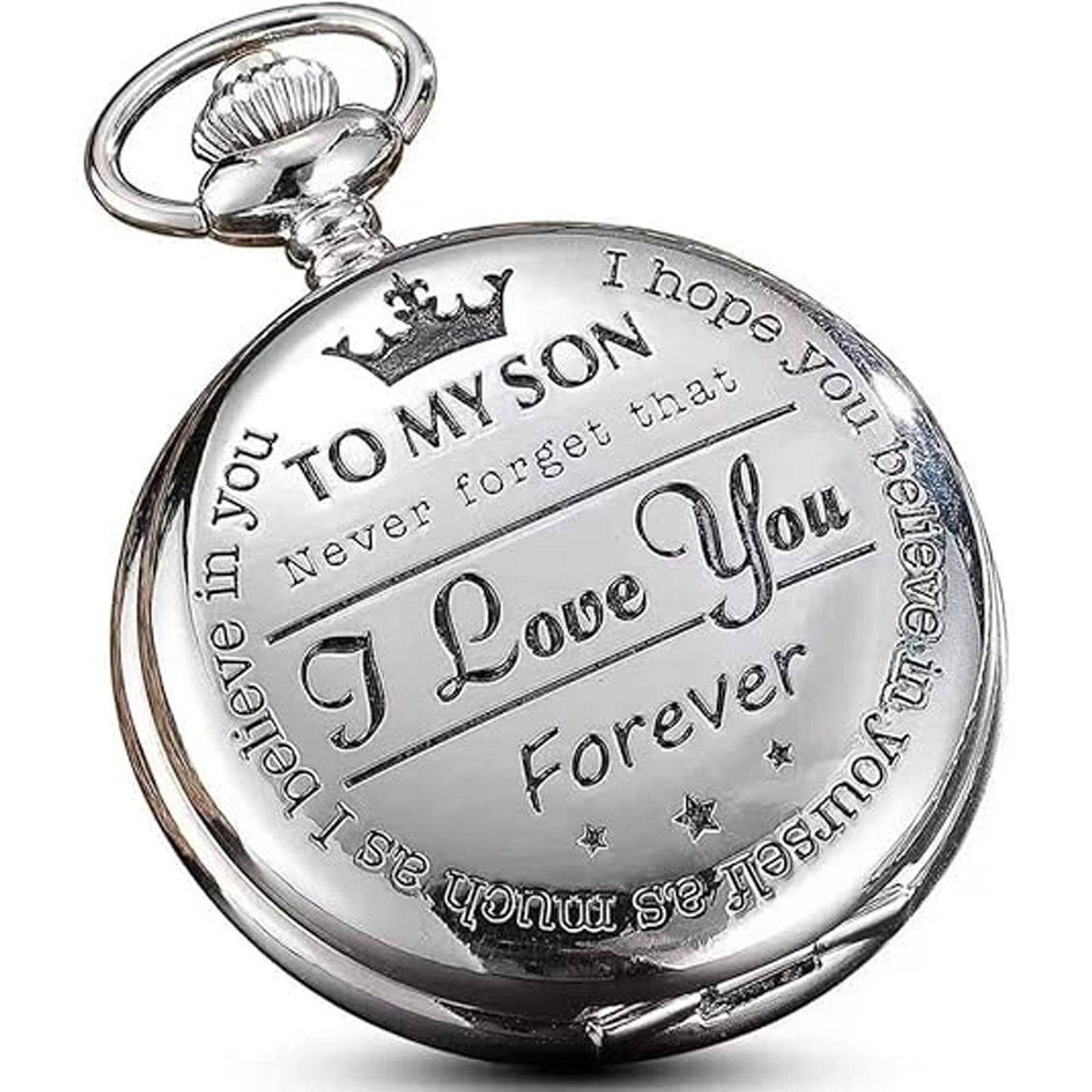 To My Son Pocket Watch, Never Forget That I Love You, Forever Gift from Dad Mom, Birthday Gift for Son 683788