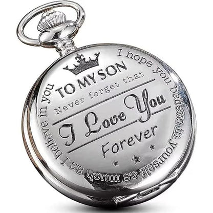 To My Son Pocket Watch, Never Forget That I Love You, Forever Gift from Dad Mom, Birthday Gift for Son 683788