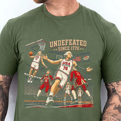 250 Years Undefeated Since 1776 Shirt, Funny Founding Fathers Basketball USA Meme 4th of July Tee 685324