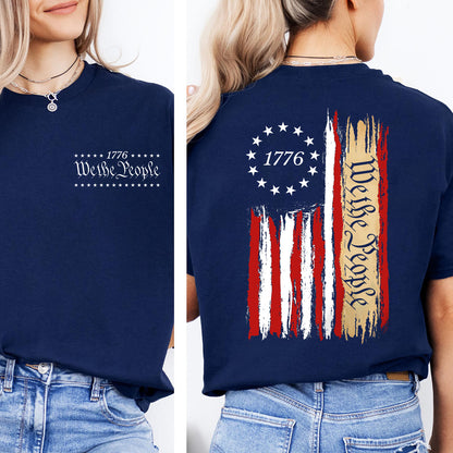 250 Years We The People 1776 Pocket & Back Shirt, Patriotic US Flag Tee, Independence Day 4th of July Shirt 684756