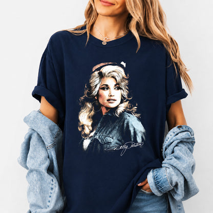 Dolly Parton Signature Vintage Shirt, Retro Country Music Graphic Tee, Dolly Fan Gift 686097 WFD