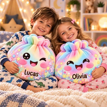 Personalized Starry Dumpling Pillow, Custom Name Squishy Plush Cushion, Christmas Gift for Kids 686905 WFD