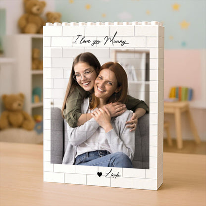Custom Photo Mummy Building Brick Blocks | Personalized Brick Photo Block Gift for Mom, Mother’s Day 684293