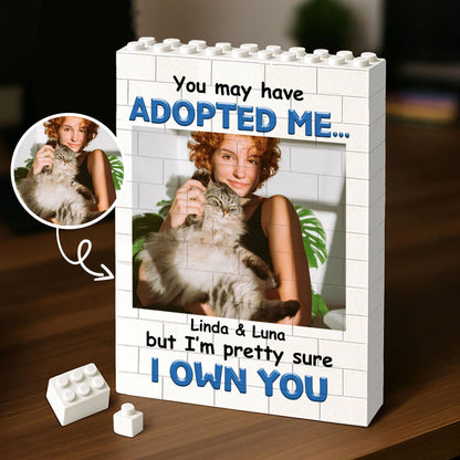 Custom Photo Cat Building Brick Blocks | You May Have Adopted Me… | Personalized Gift for Cat Lovers 684296