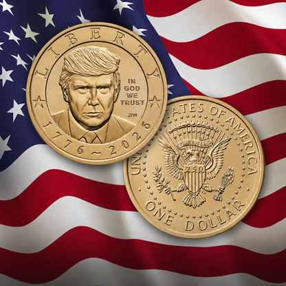 Donald Trump Commemorative Coin, USA 250th Anniversary Coin, 1776-2026 Patriotic Trump Keepsake 686132