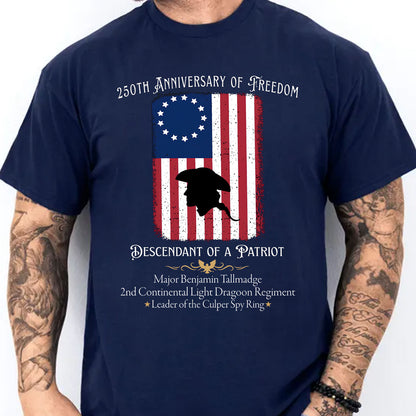 Custom Descendant of a Patriot Shirt | 250 Years Anniversary Tee | Personalized Patriotic Heritage Gift 684479
